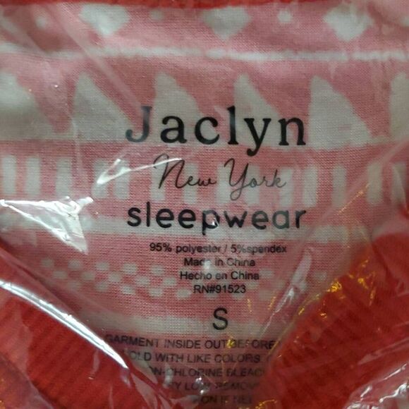 NWT JACLYN RED FAIR ISLE HOLIDAY 2 PIECE PAJAMA SET - Picture 7 of 7